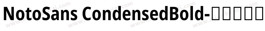 NotoSans CondensedBold字体转换